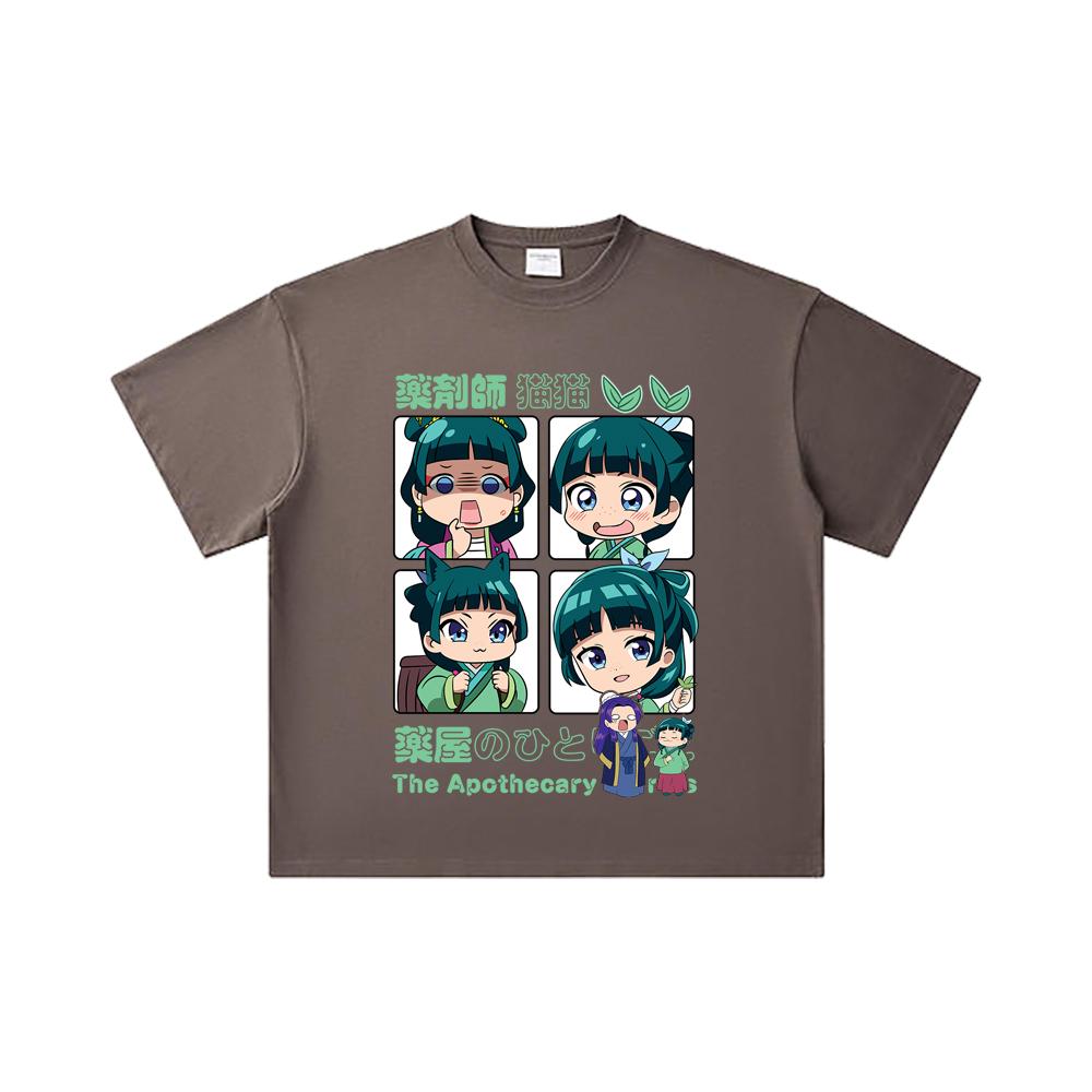 260 GSM Double Yarn 32 Count 100% Cotton Apothecary Diaries V3 Print Unisex Heavy Cotton T Shirt