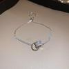 Gold-Plated Zircon Sun & Heart Bracelet: Stylish, Versatile, Elegant Light Luxury Jewelry for Women.