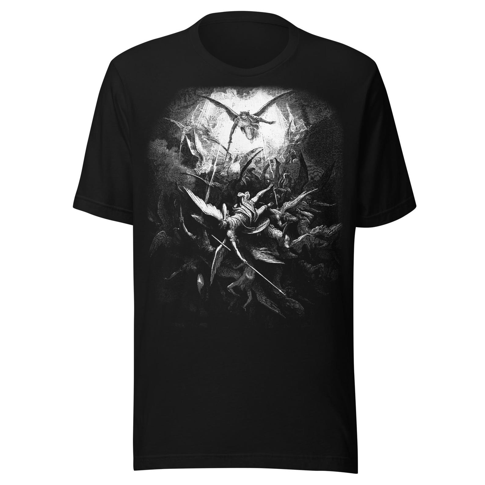 Michael Drives All Fallen Angels Durer Occult Grungy Art t-shirt L