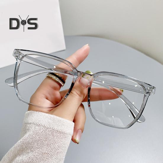 Blue Light Blocking Glasses Unisex Large Frame Clear View Strong Hinge Transparent with Brim Eye Protection Clear Bluelight Glasses Spectacles Eyewear