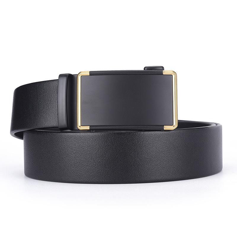 High-End First-Layer Cowhide Belt Men'S Belt Automatic Buckle Pure Cowhide Simple Casual Business Men'S Belt