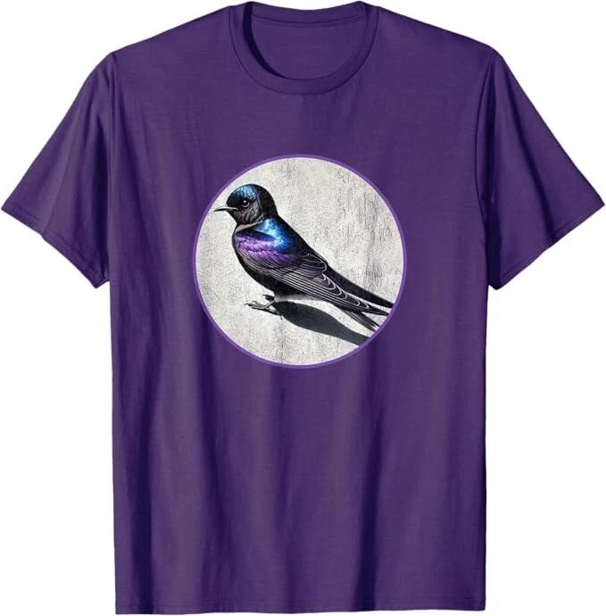 

Purple Martin T-Shirt Retro Bird Tee Design *NEW 10* Colors by Bird.Fan XL
