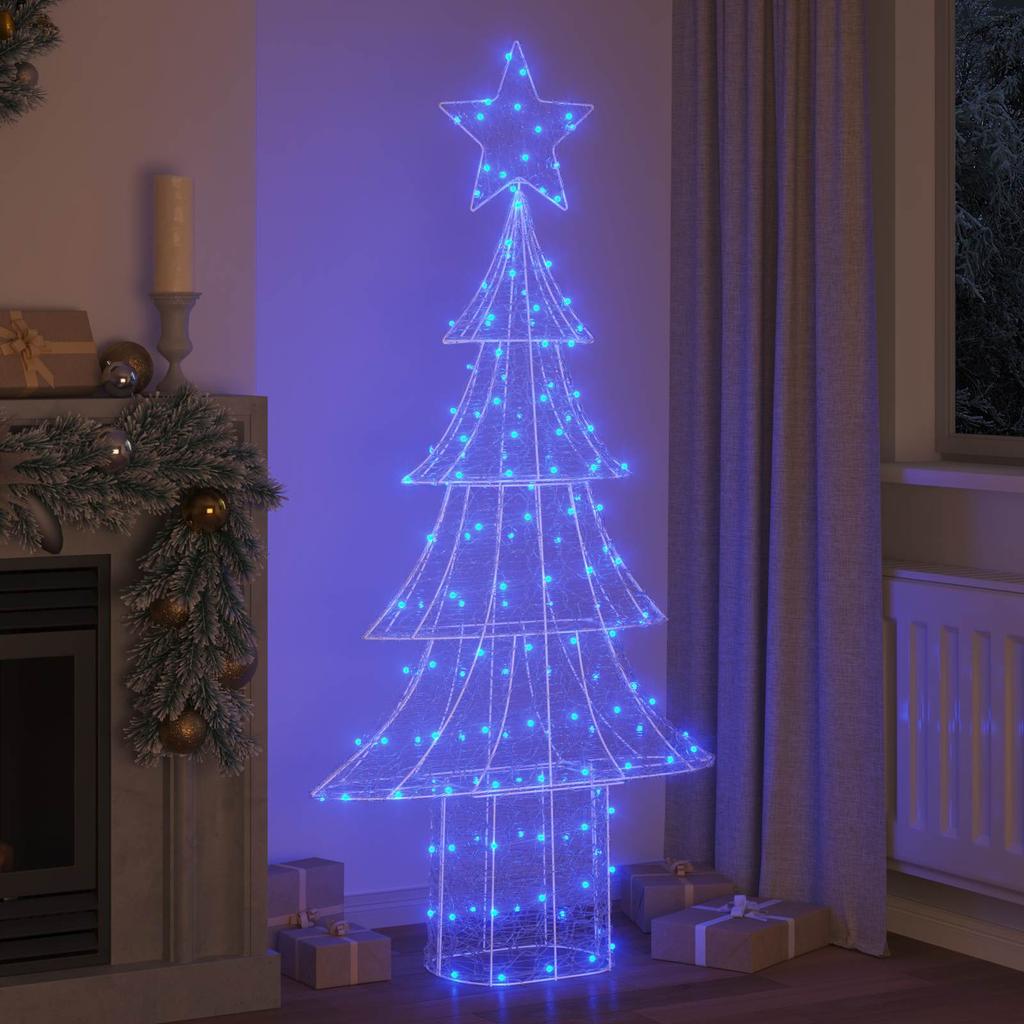 Christmas Tree with 240 Blue LEDs 180 cm Acrylic