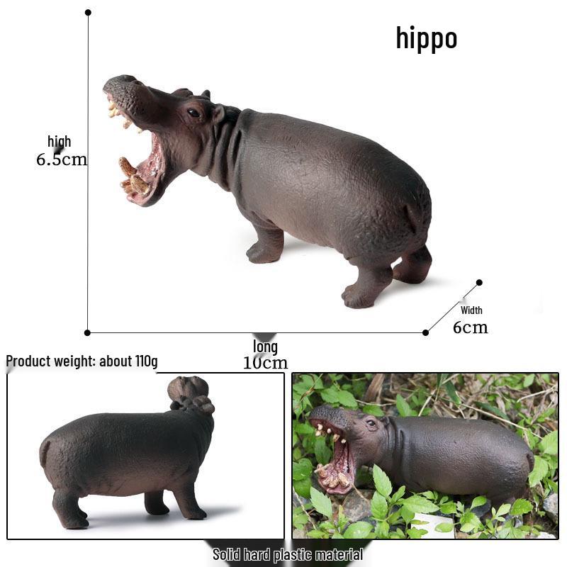 Wildlife Simulation Model: Tiger, Lion, Panda, Elephant, Rhinoceros, Kangaroo, Leopard, Horse, Sheep Toy Set