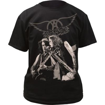 T-shirt Aerosmith Tyler Perry da Uomo Musica Classica Concerto Band Rock Maglietta Nuova Nera
