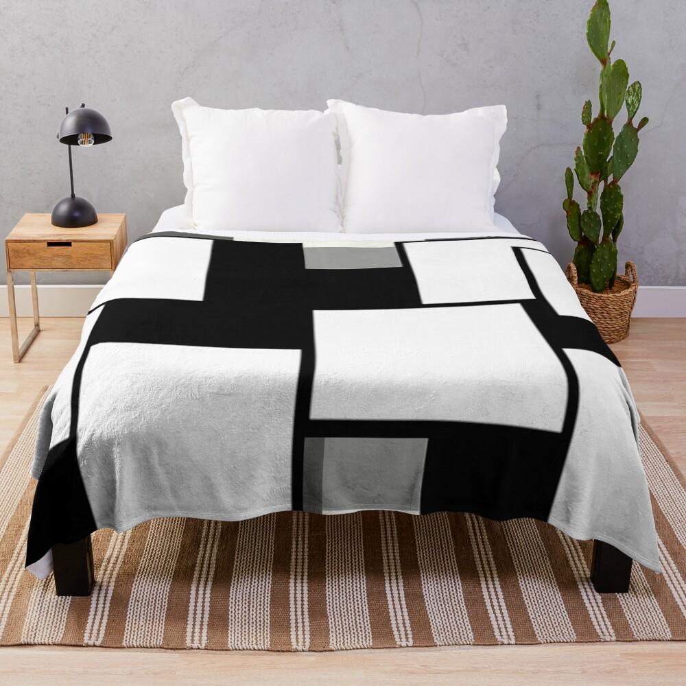 Block pattern Throw Blanket