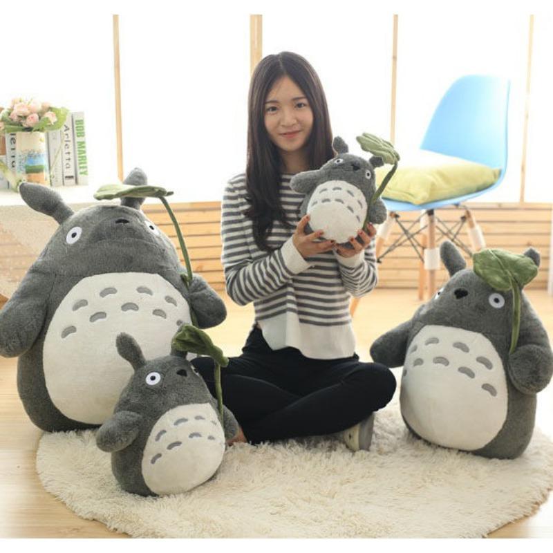 Adorable Big Size Totoro Plushies Lotus Leaf Totoro Plush Toy Totoro Stuffed Animal Doll Totoro Plushies Sofa Room Decor Gifts