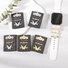 Metal Charms Watch Band Decoration Ring For Apple Diamond Ornament For Iwatch Bracelet Silicone Strap Jewelry Accessories