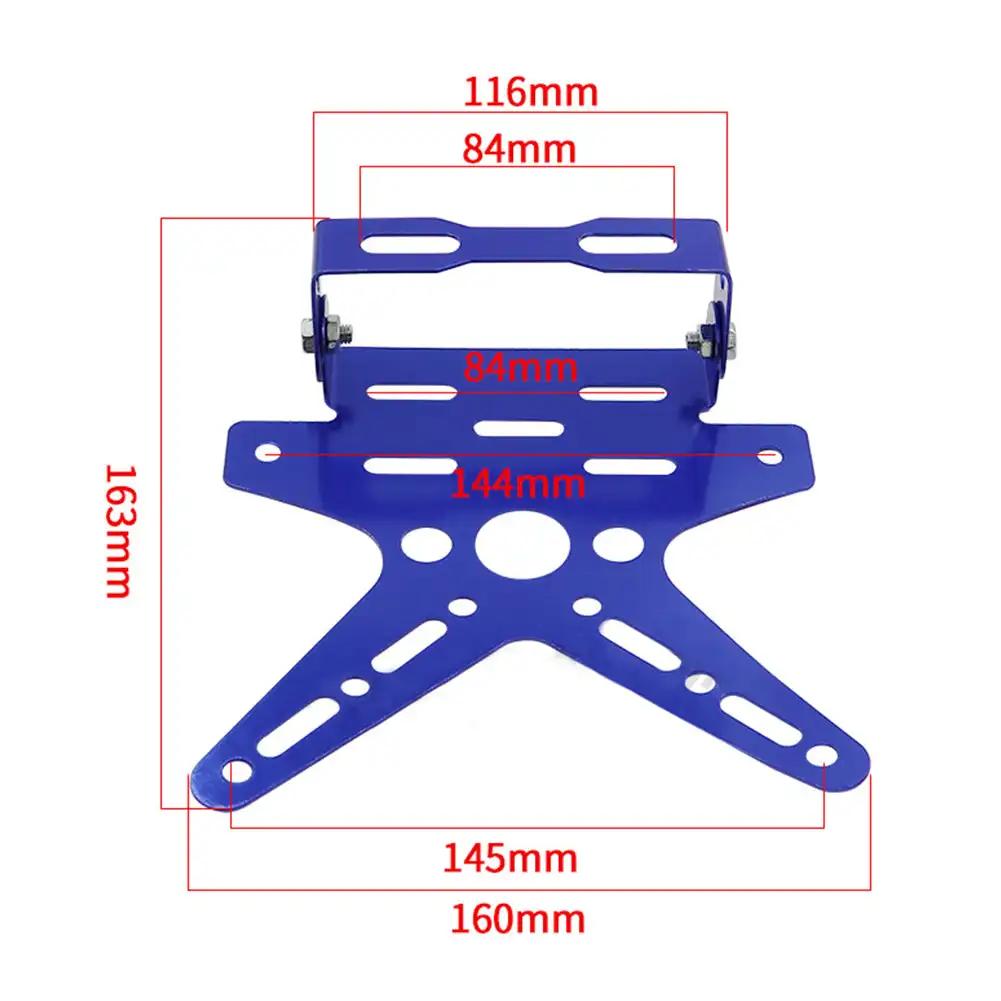 Electroplate Aluminum Alloy Motorcycle Rear License Plate Frame Motorbike Bracket Scooter Adjusted Number Plate Holde