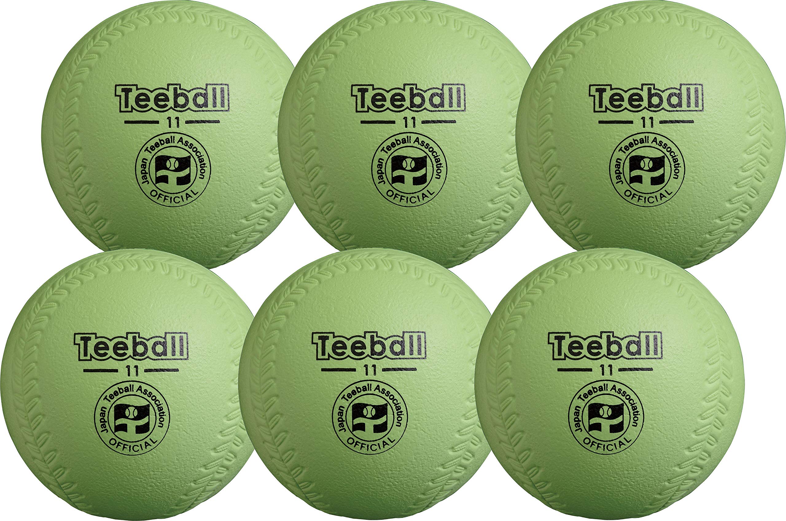 Nagase Kenko (KENKO) Japan Tee Ball Association Official Balls, JTA Kenko Tee Balls, 11-inch, 6 balls