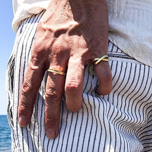 July Hawaiian Jewelry Ring, Thin, Plumeria Scroll Design, Curved Edge, Hypoallergenic, Surgical Stainless Steel, Insta Silver, Size 13