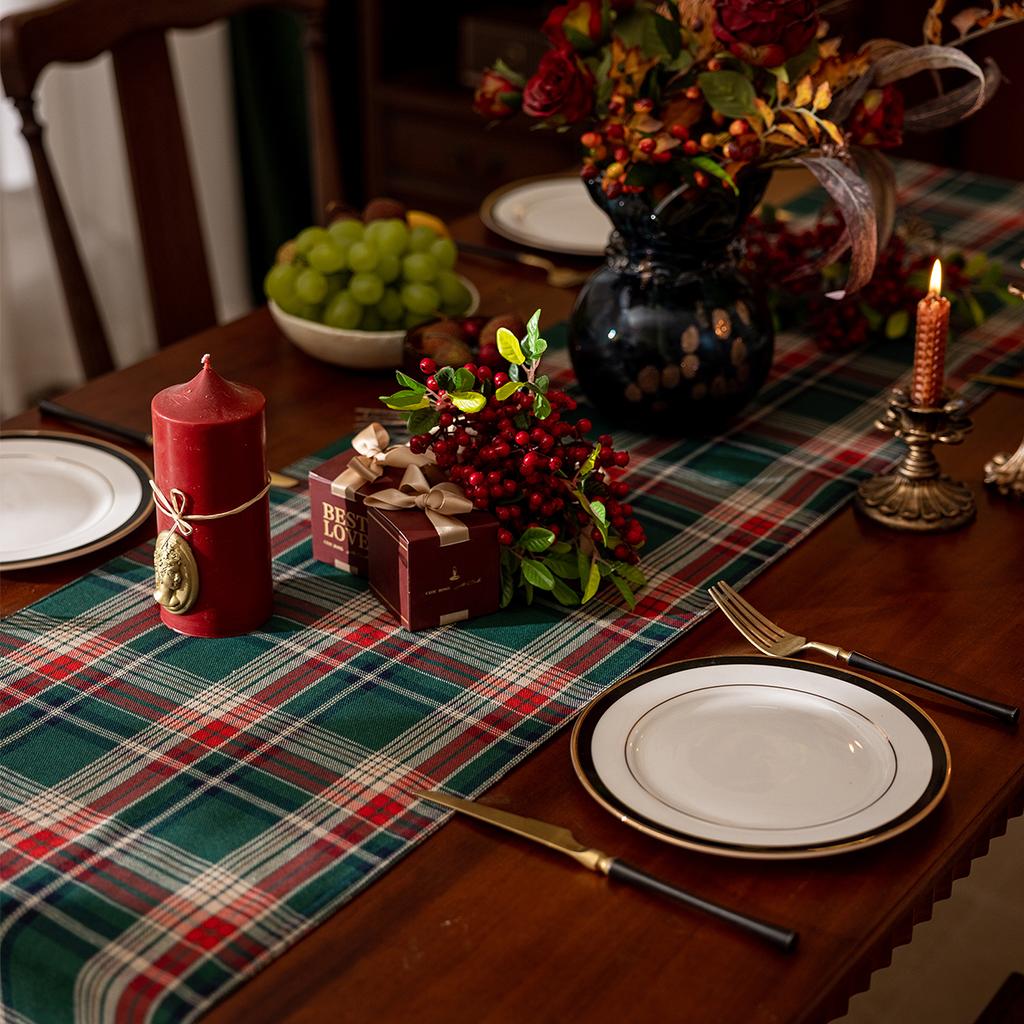 Christmas Fall Table Runner Soft Cotton Table Runner With Tassels Woven Macrame Home Living Room Table Decoration