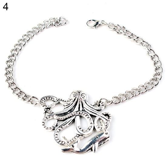 Kul unisex legering blekksprut design armbånd smykker kjede bryllup tilbehør