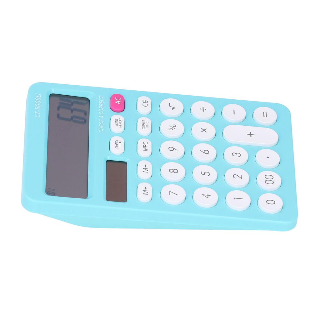 Solar Calculator Solar Battery Dual Power Supply Business Type Candies Color Office Calculator for Student