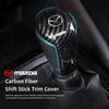 Carbon Fiber Car Gear Lever Cover Gearbox Shift Stick Trim For 2 3 6 5 Atenza CX3 CX5 MX5 CX7 Axela CX30 CX90 CX60 CX50