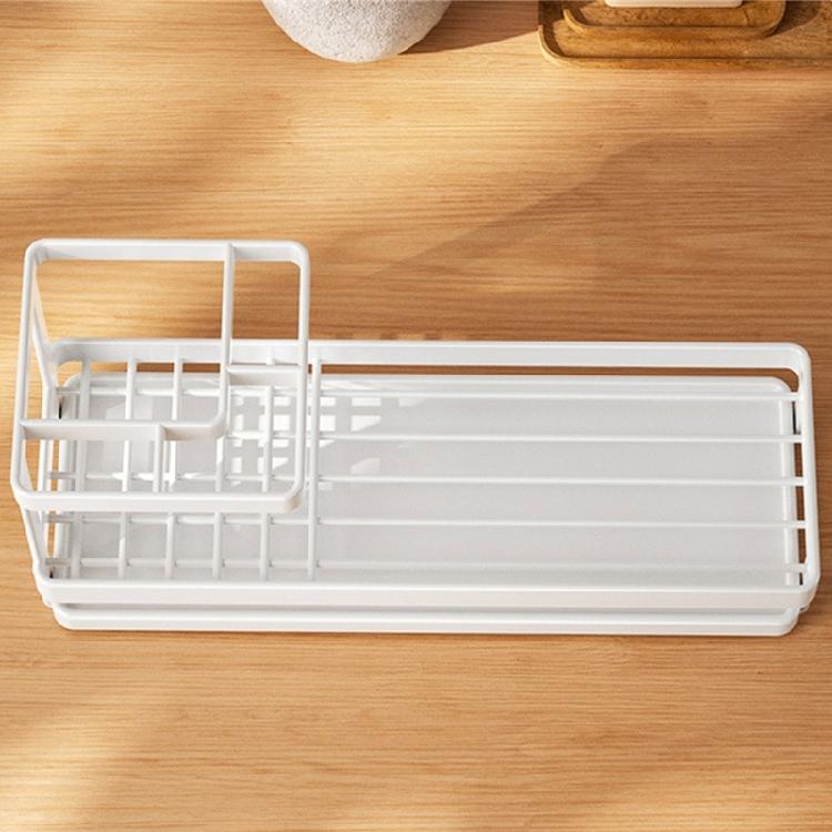 MultiSlot Toothbrush Holder for Bathroom, Countertop Organizers with Easy Drain Tray for Household Hairbrush Gadgets