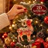 2D Flat Goat Hanging Ornament Acrylic Animal Hanging Decoration Zodiac Goat Souvenir  Bag Charms