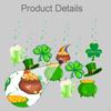 12Pcs ST. Patrick's Day Decorations Kit Hanging swirls Home Decor Sturdy Photo Props Shamrock Beer