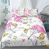 Cartoon Unicorn Duvet Cover Set With Pillowcase Queen King Size 2 3 Pcs Bedding For Kids Adults Polyester