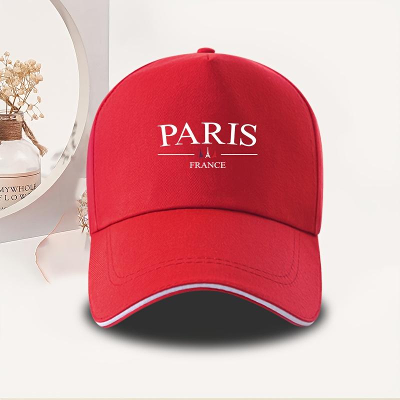 Paris France Eiffel Tower Print Baseball Cap Unisex Polyester Outdoor Casual Duckbill Hat