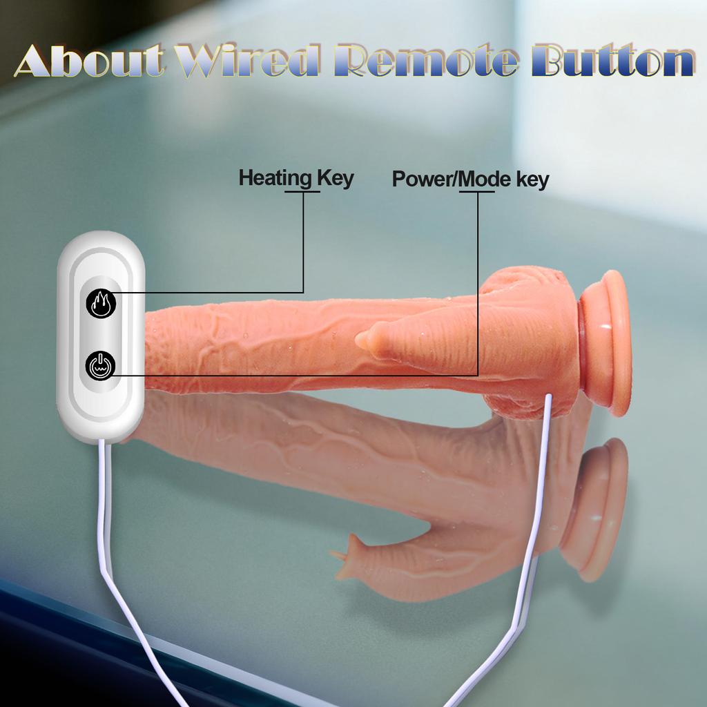 Thrusting Dildo Vibrator Big Fake Dick Sexy Adult Vibrating Remote Control Realistic Heating Dildo for Anus Vagina Stimulation