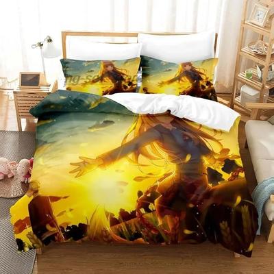3D Anime Spice and Wolf Bettwäsche-Set Für Schlafzimmer Weiche Moderne Tagesdecken Bequeme Kinder Bettbezug Steppdeckenbezug Und Kissenbezug