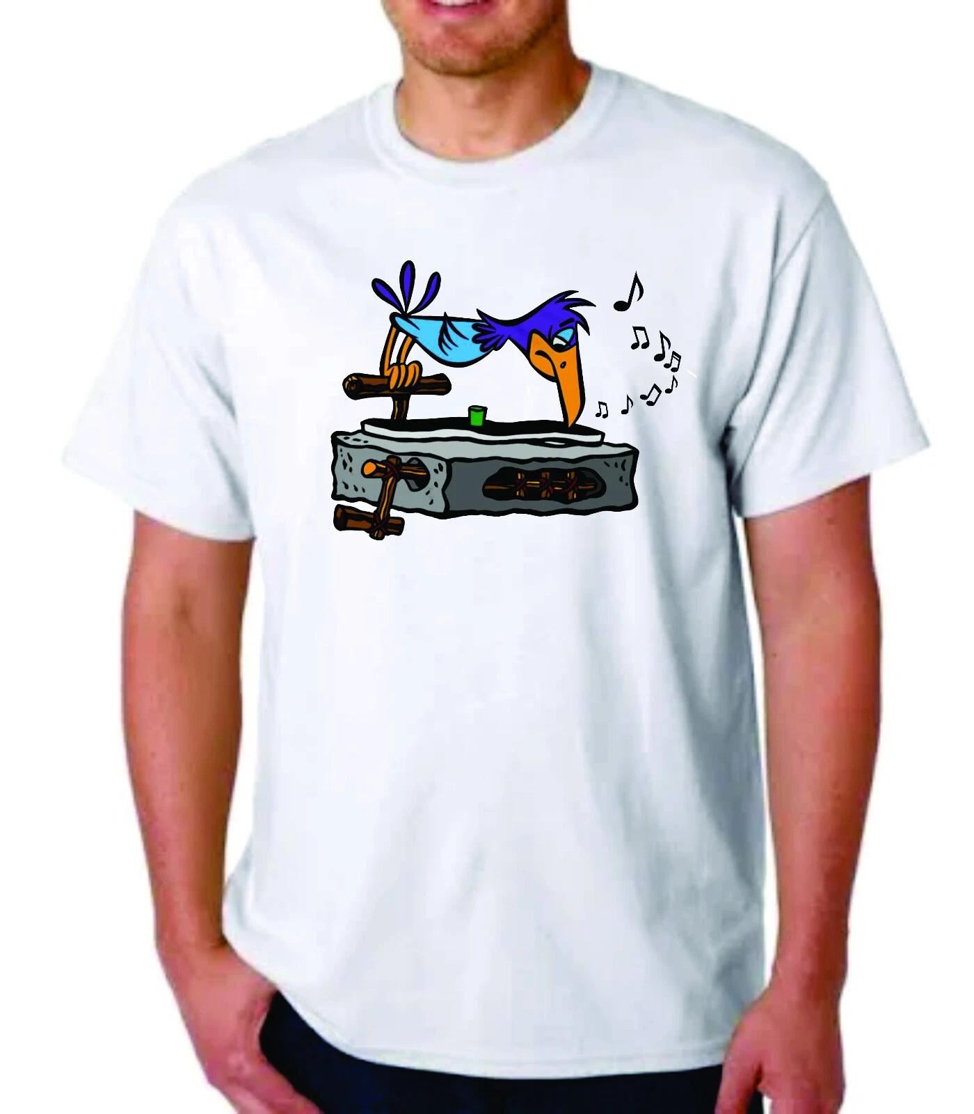 Flintstones Record Player BIRD T-T-shirt HANNA BARBERA L