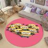 Minions Themed Round Rug Classic Movie Character Printed Circular Mat For Children Bedroom Nursery Playroom Home Decoration