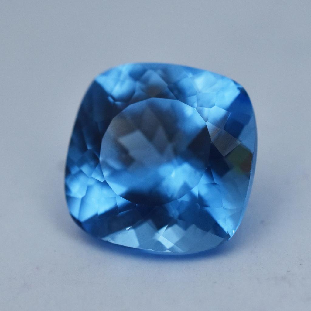 Natural Blue Sapphire Loose Gemstone 17.10 Ct Square Cushion Cut September Birthday Birthstone