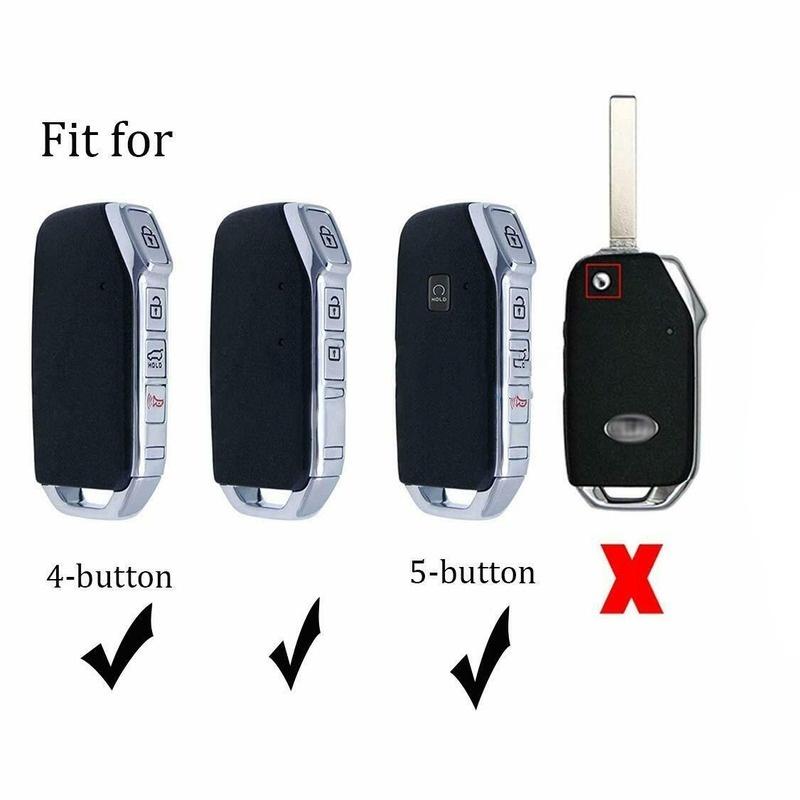 Carbon ABS Key Fob Cover Case for Kia Remote Case Holder K5 Sportage Stinger Forte