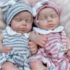 Wiedergeborene Mädchen- und Jungenpuppe 33cm Kann Mund öffnen Vollkörper Massivsilikon LouLou Weiche Haptik Handgemacht Wiedergeboren Körper aus Silikon