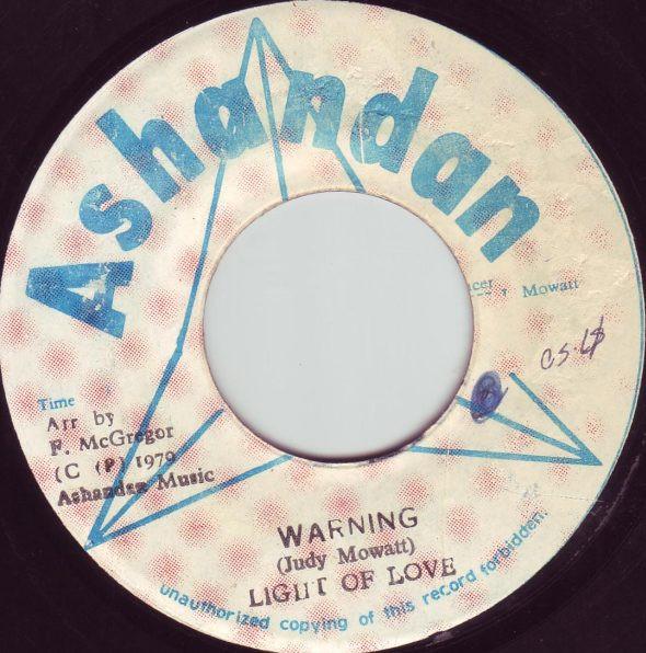 

7inch Record LIGHT OF LOVE BRIGADIER JERRY Warning Warn Dem NONE ASHANDAN 1979 UK Reggae Ska Dub Used