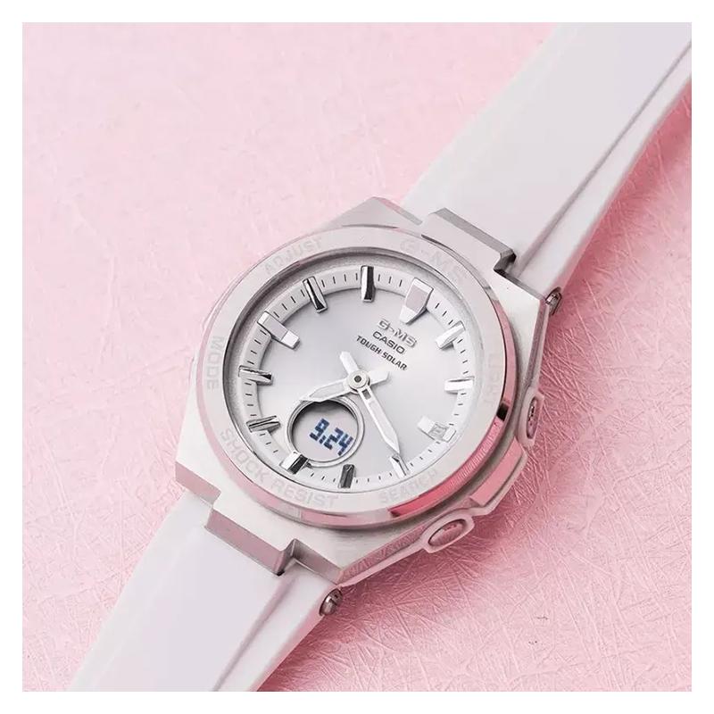 Casio BABY-G G-MS Serie Trendig Elegant Lässig Solar Sport Wasserdicht und Stoßfest Quarz Uhr Solar Quarzwerk Harzarmband MSG-S200-7APR