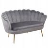 Two-seater Living Room Sofa, GRAY Velvet, Upholstered, Furnitex Art Déco