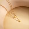 European & American Titanium Steel Letter Necklace for Women - High-End Luxury Clavicle Chain, Colorfast Stainless Steel Jewelry