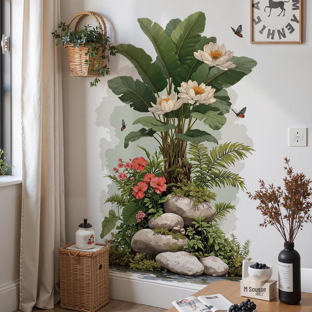 Large Plant Wall Sticker for Living Room Decor - Model 69158