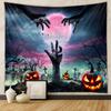 Eerie Halloween Graveyard Tapestry Home Decoration Halloween Theme Wall Art Gothic Halloween Scene Tapestry Bedroom Decoration