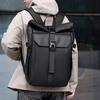 Business Commuting Men's Backpack, Large-capacity Roll-up Design Travel Bag, Outdoor Leisure Water-resistant Backpack