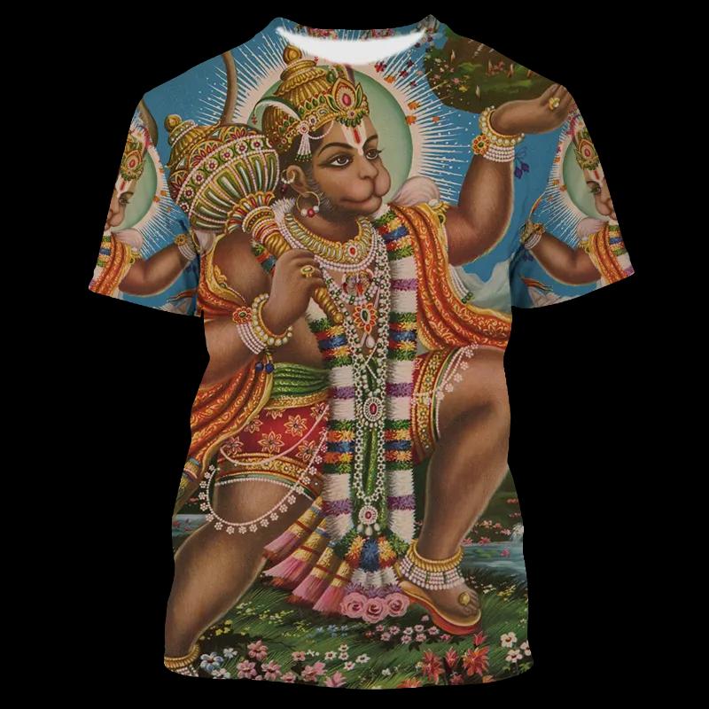 Fashion Hindu God Shiva T Shirts Ganesha Graphic 3D Print Men Woman XXS