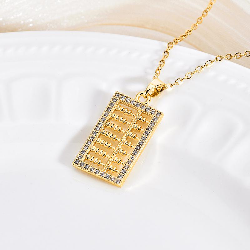 18K Gold-Plated Zircon Pendant Necklace for Women - Versatile, Non-fading Clavicle Chain Jewelry