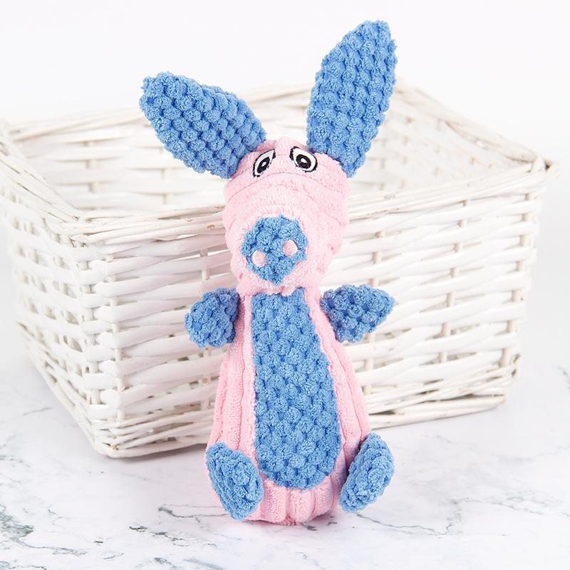 

Новая плюшевая игрушка для питомцев, мультяшное животное со звуком, устойчивая к укусам интерактивная плюшевая игрушка для кошек Pink little pig