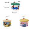 Cartoon Cotton Rope Storage Basket Round with Cover Hand Gift Box Decorative Dachshund Pattern Hand Woven Basket Home Decoration