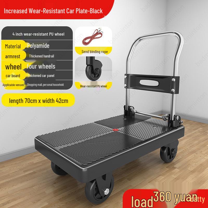 Lightweight Portable Folding Hand Cart for Moving and Delivery, Small Flatbed Truck for Household Use, Free Shipping