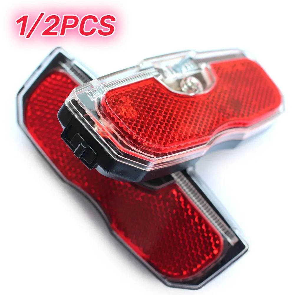 1/2PCS Bike Rack Tail Light LED MTB Bike Luggage Rack Reflective Light MTB Riding Warning Reflector Cycling Accessories