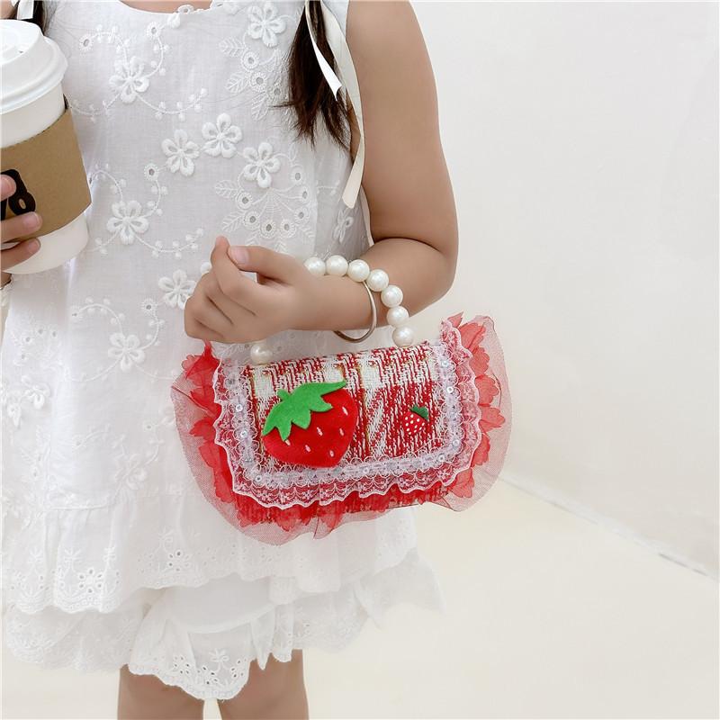 Floral Childrens Delightful Crossbody Bag With Shiny Sequins For Fashionable Toddlers