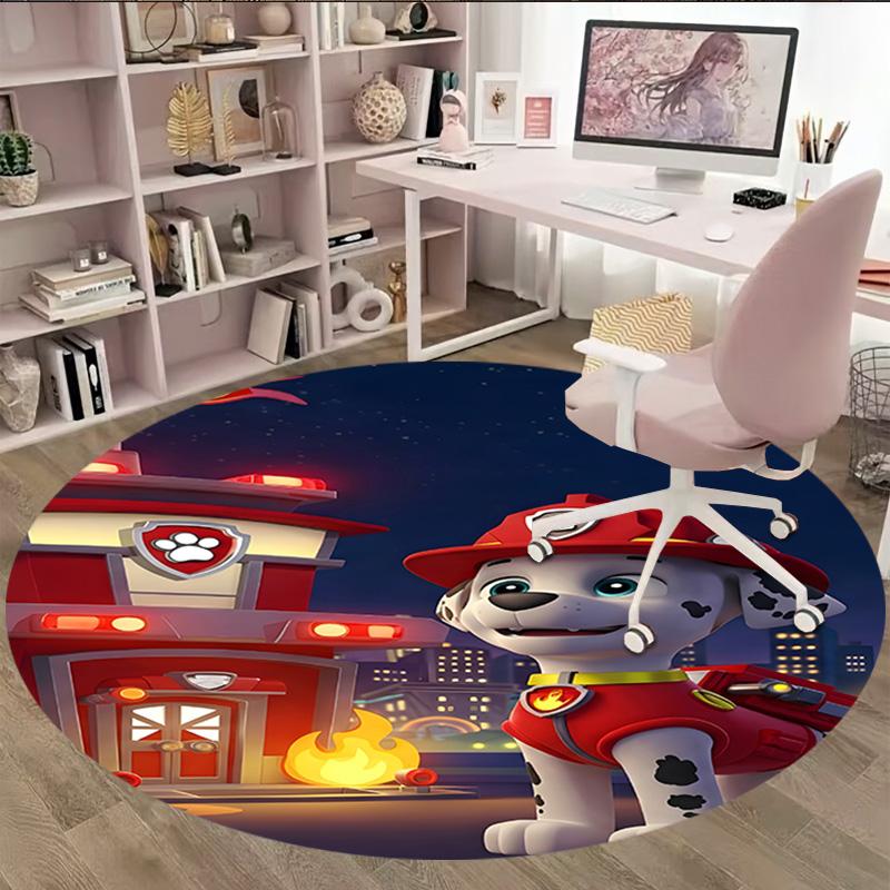 1pc Paw17 Carpet, Round Rug, Comfortable, Suitable for Entryways, Living Rooms, Office, And Bedrooms, Christmas Decoration