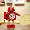 Kreatywny Budzik Studencki Metalowy Dziecięcy Chłopięcy Nauka Kreskówkowy Robot Cichy Mały Budzik