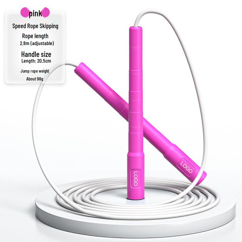 Adjustable Speed White Jump Rope for Students: Tangle-Free, Customizable with Class Name, Ideal for School & Competition.
