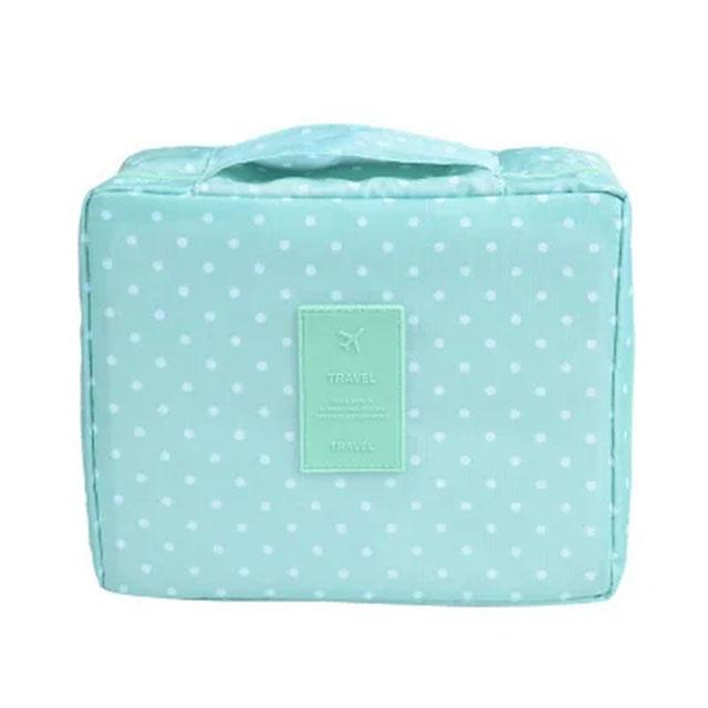 Multifunktionale Reise-Make-up-Tasche für Mädchen, wasserdichter, tragbarer Kosmetik-Organizer mit mehreren Fächern für Damen