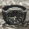 CASIO Men Liquid Crystal,Analog Dual Display Series Black Watch GA-2100-1A1(Watch3--)